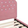 vidaXL Children's Bed Frame with Headboard Pink 80 x 200 cm Velvet