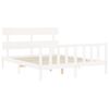 vidaXL Bed Frame without Mattress White 160x200 cm Solid Wood Pine