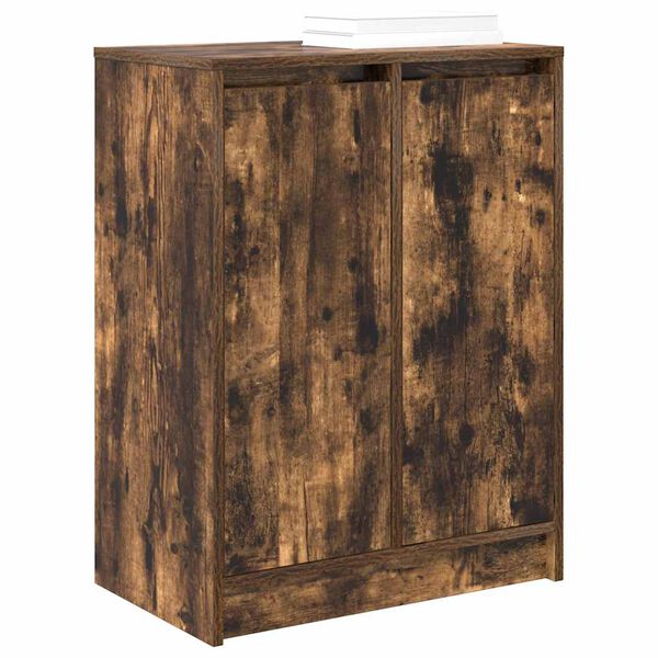 vidaXL Shoe Cabinet Smoked Oak 57x34x76 cm Engineered Wood