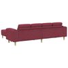 vidaXL Sofa Set Wine red Fabric
