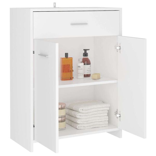 vidaXL Bathroom Cabinet White 60x33x80 cm Engineered Wood