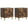 vidaXL Bedside Cabinet 2 pcs Smoked Oak 43 x 34.5 x 48 cm