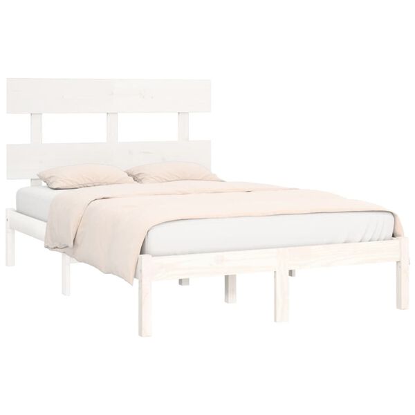 vidaXL Bed Frame without Mattress White 160x200 cm Solid Wood