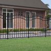 vidaXL Garden Fence with Spear Top Black 239x125 cm Powder-coated Steel