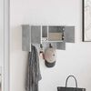 vidaXL Wall-Mounted Coat Rack with Shelf Concrete Grey 50 x 20 x 30 cm