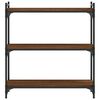 vidaXL Bookcase 3-Tier Brown Oak 80x30x86 cm Engineered Wood