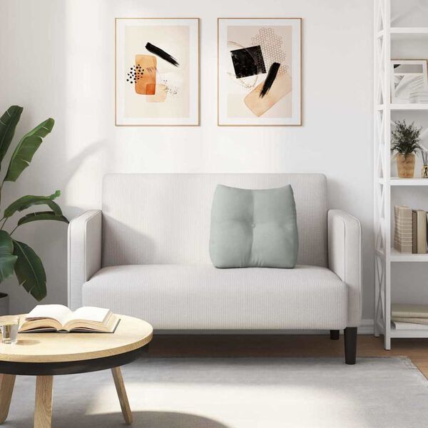 vidaXL Back Pillow Light Grey 45 x 24 x 50 cm Velvet