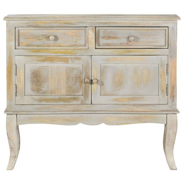 vidaXL Sideboard Grey 80x35x70 cm Solid Mango Wood