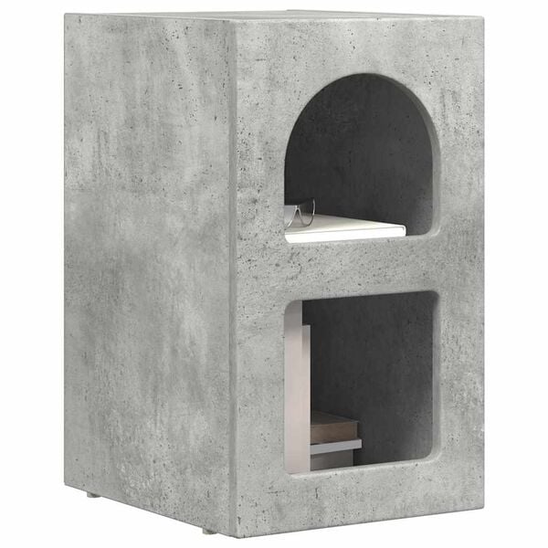 vidaXL Bedside Table Concrete Grey 29.5 x 35 x 50 cm Engineered Wood