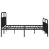 vidaXL Metal Bed Frame without Mattress with Footboard Black 200x200cm