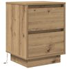 vidaXL Bedside Cabinets with LED Lights&nbsp;2 pcs Artisan Oak 38x34x50 cm