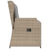 vidaXL Garden Bench Beige Poly Rattan