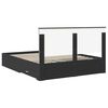 vidaXL Bed Frame with Headboard Black 160 x 200 cm Engineered Wood