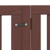 vidaXL Dog Gate with Door Foldable 6 Panels Brown 300 cm Poplar Wood