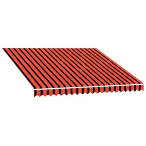 vidaXL Replacement Awning Fabric Orange and Brown 300 x 250 cm Canvas