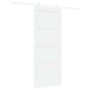 vidaXL Sliding Door White 83 x 202 cm Solid Pine Wood