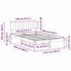 vidaXL Bed frame Brown and taupe 120 x 190 cm Solid pine wood