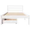 vidaXL Bed Frame without Mattress White 90x190 cm Single Solid Wood Pine