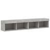 vidaXL TV Cabinets with LED Lights 2 pcs Concrete Grey 80x30x30 cm