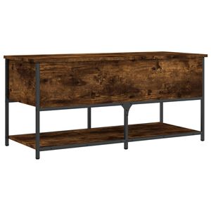 vidaXL Storage Bench Smoked Oak 100x42.5x47 cm Engineered Wood