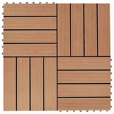 vidaXL 22 pcs Decking Tiles 30x30cm 2 sqm WPC Grey