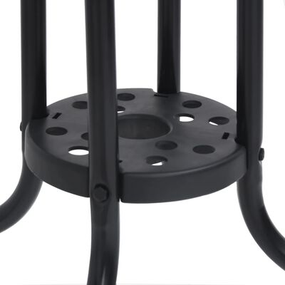 vidaXL Garden Table Black 70x70x70 cm Steel