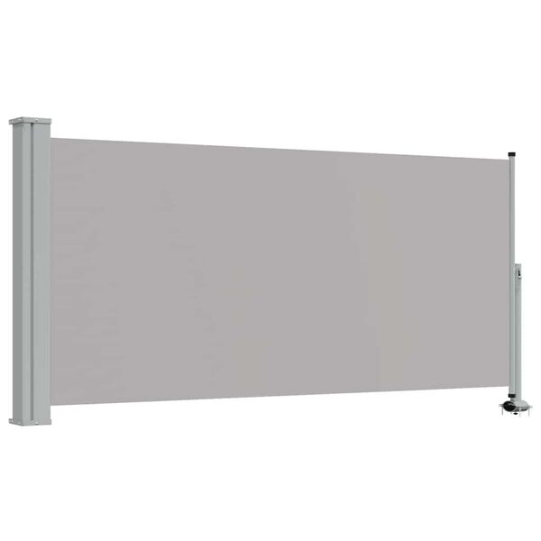 vidaXL Patio Retractable Side Awning 120 x 300 cm Grey