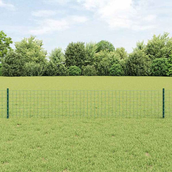 vidaXL Fence Post 5 pcs Green 80 cm Steel