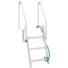 vidaXL 3-Step Dock Ladder Silver 58 x 77 x 144 cm Aluminium