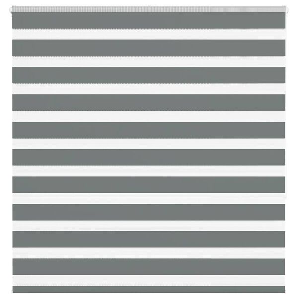 vidaXL Zebra Blind Dark Grey 150x150 cm Fabric Width 145.9 cm Polyester