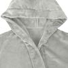 vidaXL Bathrobe Hoodie Grey M Flannel
