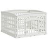 vidaXL 4 Panel Dog Playpen 88 x 88 x 56 cm Plastic White Foldable