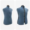 vidaXL Adjustable Dress Form Female Manual Blue 37.5-45.5 inch Fabric