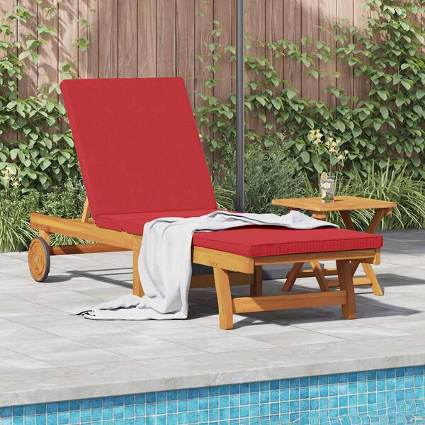 vidaXL Sun Lounger Reclining 1-person 2 pcs Brown Solid Acacia Wood