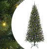 vidaXL Artificial Christmas Tree with 300 LEDs Green 210 cm PE and PVC