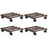 vidaXL Plant Rollers 4 pcs Cedar Wood 25x25 cm