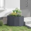 vidaXL Corner Planter Anthracite 60 x 60 x 50 cm Steel