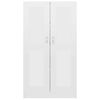 vidaXL Book Cabinet High Gloss White 82.5x30.5x150 cm Engineered Wood