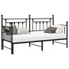 vidaXL Daybed Frame with Headboard Black 75 x 190 cm Steel
