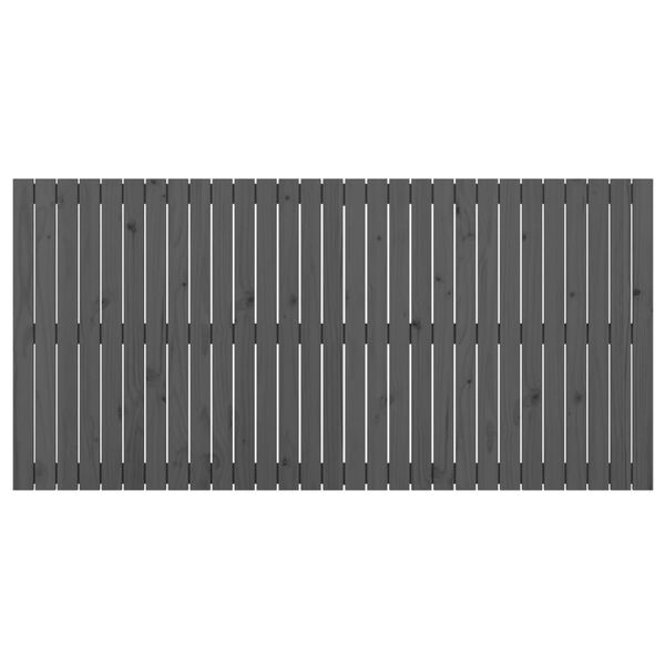 vidaXL Wall Headboard Grey 185x3x90 cm Solid Wood Pine