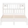 vidaXL Bookcase Bed without Mattress White 135x190 cm Double Solid Wood Pine