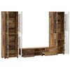 vidaXL TV Cabinet Set with Drawer FLORIN Old Wood Engineered Wood
