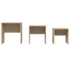vidaXL Nesting Coffee Tables 3 pcs Sonoma Oak Engineered Wood