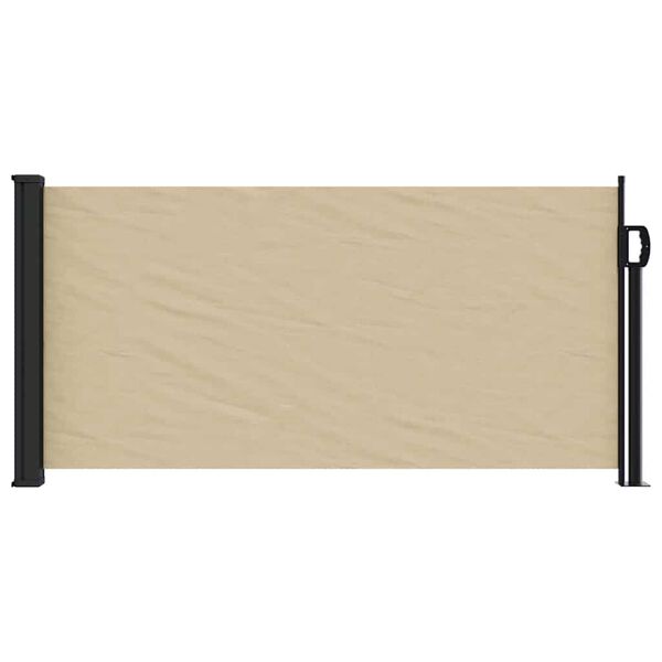 vidaXL Retractable Side Awning Beige 100x300 cm