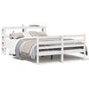 vidaXL Bed Frame without Mattress White 150x200 cm King Size Solid Wood Pine