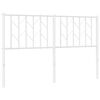 vidaXL Metal Headboard White 140 cm