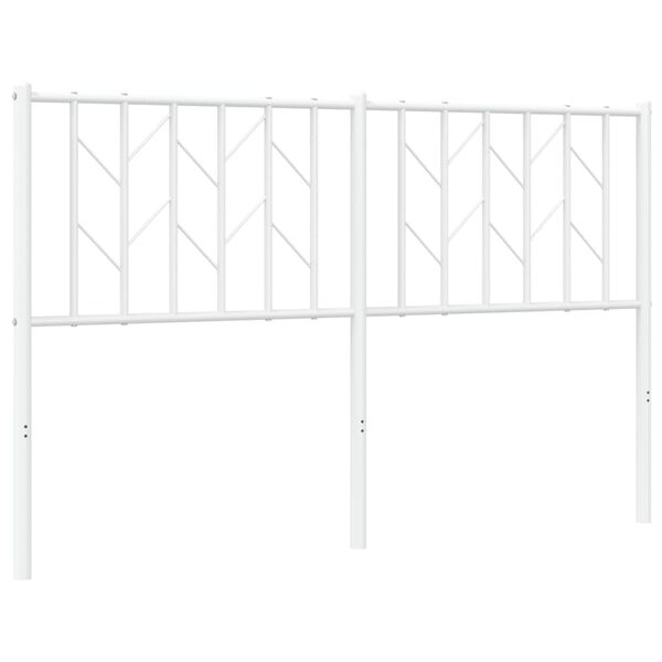 vidaXL Metal Headboard White 140 cm