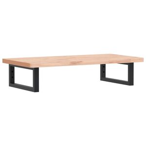 vidaXL Basin Shelf Wall Mounted Steel and Solid Wood Beech
