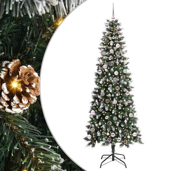 vidaXL Artificial Christmas Tree with 300 LEDs with Stand Green 240 cm