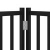 vidaXL Dog Gate with Door Foldable 12 Panels Black 600 cm Poplar Wood